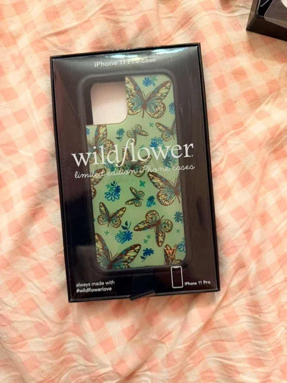 wildflower iphone 11 pro butterfly case sage green with box